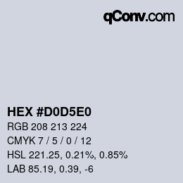 Color code: HEX #D0D5E0 | qconv.com