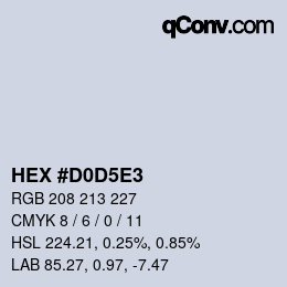 Color code: HEX #D0D5E3 | qconv.com