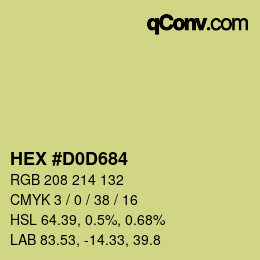 カラーコード: HEX #D0D684 | qconv.com