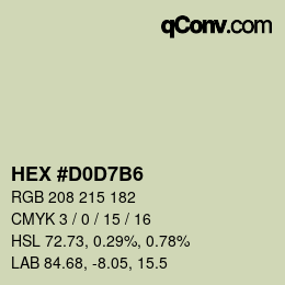 カラーコード: HEX #D0D7B6 | qconv.com