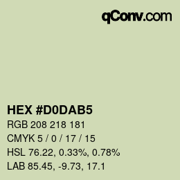 カラーコード: HEX #D0DAB5 | qconv.com