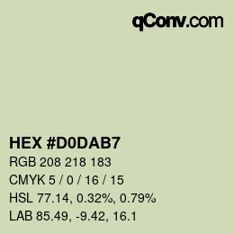 カラーコード: HEX #D0DAB7 | qconv.com