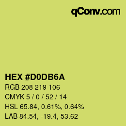 カラーコード: HEX #D0DB6A | qconv.com