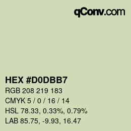 Color code: HEX #D0DBB7 | qconv.com