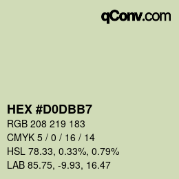 カラーコード: HEX #D0DBB7 | qconv.com