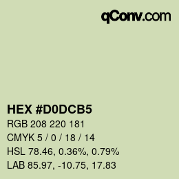 Color code: HEX #D0DCB5 | qconv.com