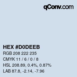 Color code: HEX #D0DEEB | qconv.com