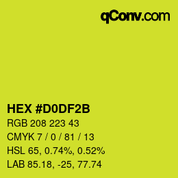 颜色代码: HEX #D0DF2B | qconv.com