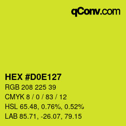 Color code: HEX #D0E127 | qconv.com