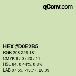 Color code: HEX #D0E2B5 | qconv.com