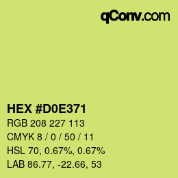 Color code: HEX #D0E371 | qconv.com