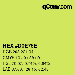 Color code: HEX #D0E75E | qconv.com