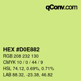 Color code: HEX #D0E882 | qconv.com