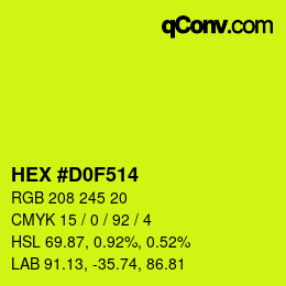Color code: HEX #D0F514 | qconv.com