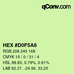 カラーコード: HEX #D0F5A8 | qconv.com