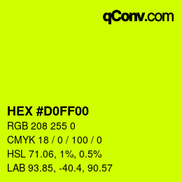 Color code: HEX #D0FF00 | qconv.com