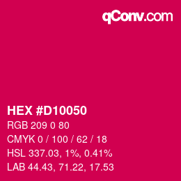 Color code: HEX #D10050 | qconv.com