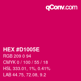 Color code: HEX #D1005E | qconv.com