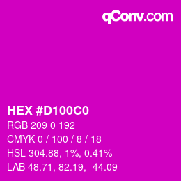 Color code: HEX #D100C0 | qconv.com
