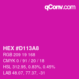 Color code: HEX #D113A8 | qconv.com