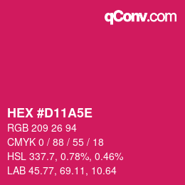 Color code: HEX #D11A5E | qconv.com