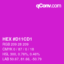 Código de color: HEX #D11CD1 | qconv.com