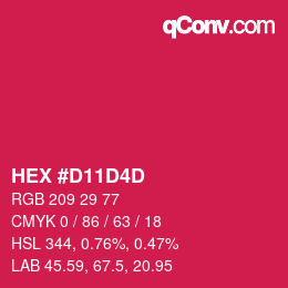 カラーコード: HEX #D11D4D | qconv.com