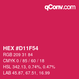 Color code: HEX #D11F54 | qconv.com