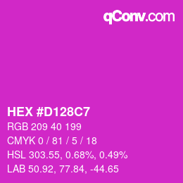 Color code: HEX #D128C7 | qconv.com