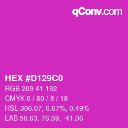 Color code: HEX #D129C0 | qconv.com