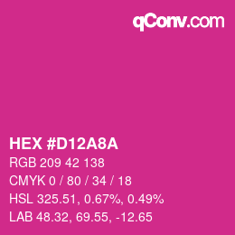 Color code: HEX #D12A8A | qconv.com