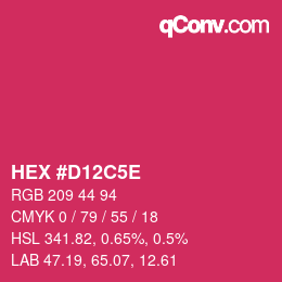 Color code: HEX #D12C5E | qconv.com
