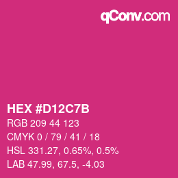 Color code: HEX #D12C7B | qconv.com