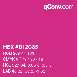 Color code: HEX #D12C85 | qconv.com