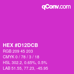 Color code: HEX #D12DCB | qconv.com