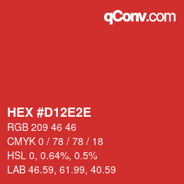 Color code: HEX #D12E2E | qconv.com