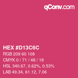Color code: HEX #D13C6C | qconv.com