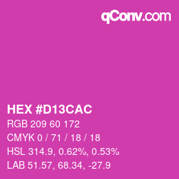Color code: HEX #D13CAC | qconv.com