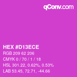 Color code: HEX #D13ECE | qconv.com