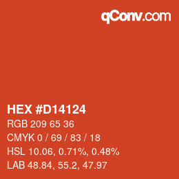 Color code: HEX #D14124 | qconv.com