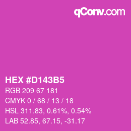 Color code: HEX #D143B5 | qconv.com