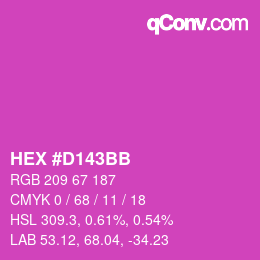 Color code: HEX #D143BB | qconv.com