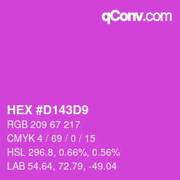 Color code: HEX #D143D9 | qconv.com