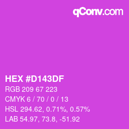 Color code: HEX #D143DF | qconv.com