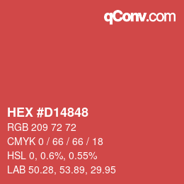 Color code: HEX #D14848 | qconv.com