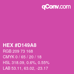 Color code: HEX #D149A8 | qconv.com