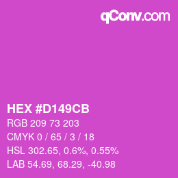 カラーコード: HEX #D149CB | qconv.com