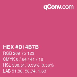カラーコード: HEX #D14B7B | qconv.com