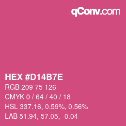 Color code: HEX #D14B7E | qconv.com