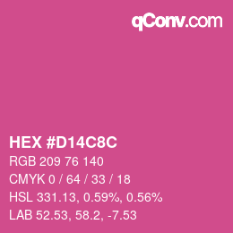 Color code: HEX #D14C8C | qconv.com